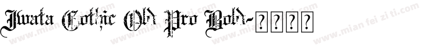 Iwata Gothic Old Pro Bold字体转换